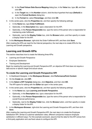 Create a balanced scorecard | PDF