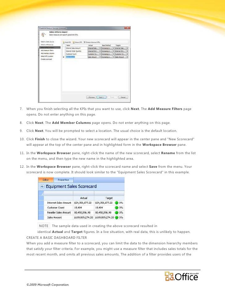 Create a basic performance point dashboard epc