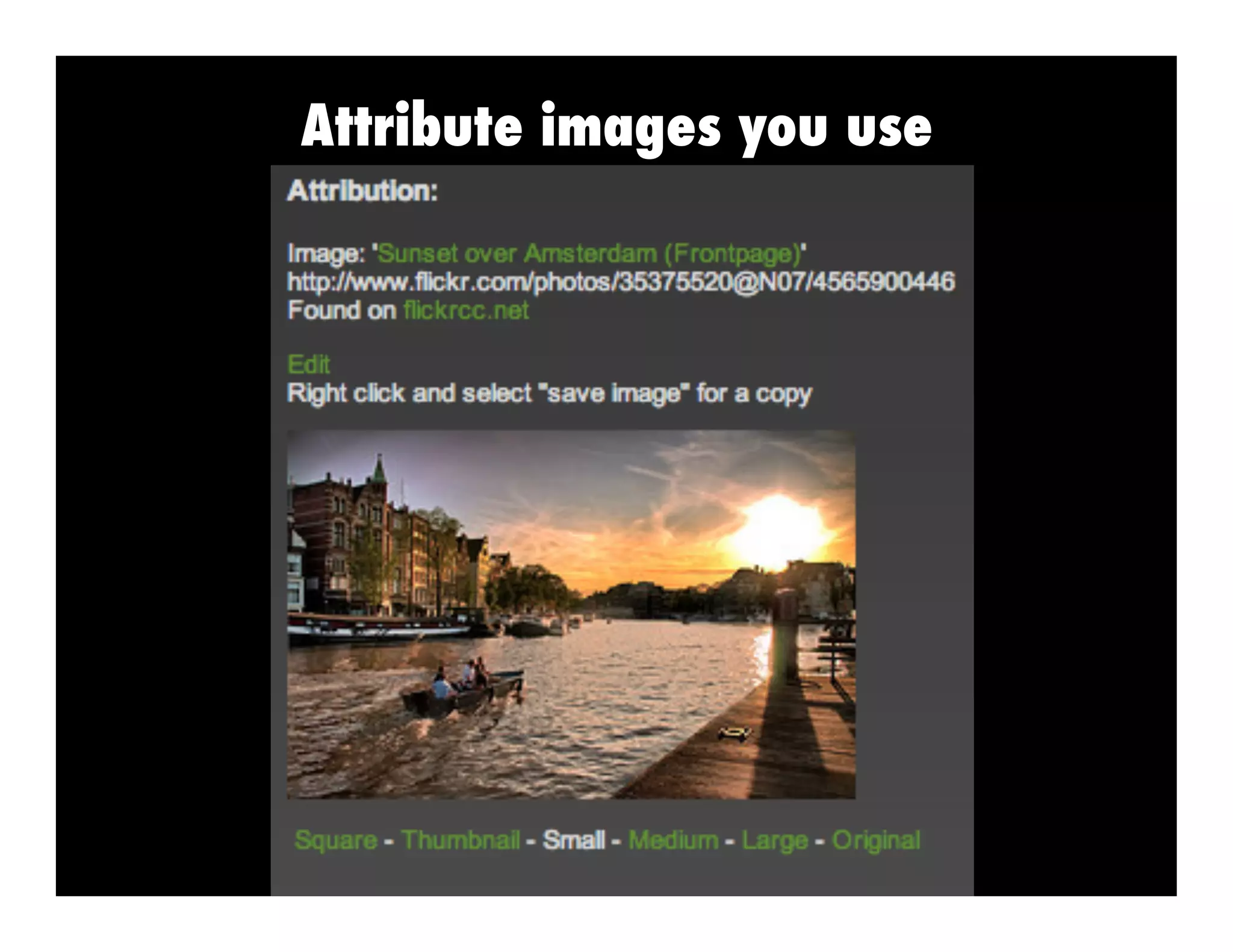 Attribute images you use

 