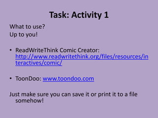 Create a comic! ppt | PPTX