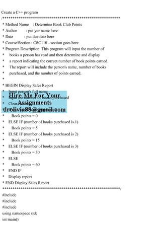 Create a C++ program.pdf