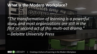 Creating a Culture of Learning in the Modern Workplace | PDF