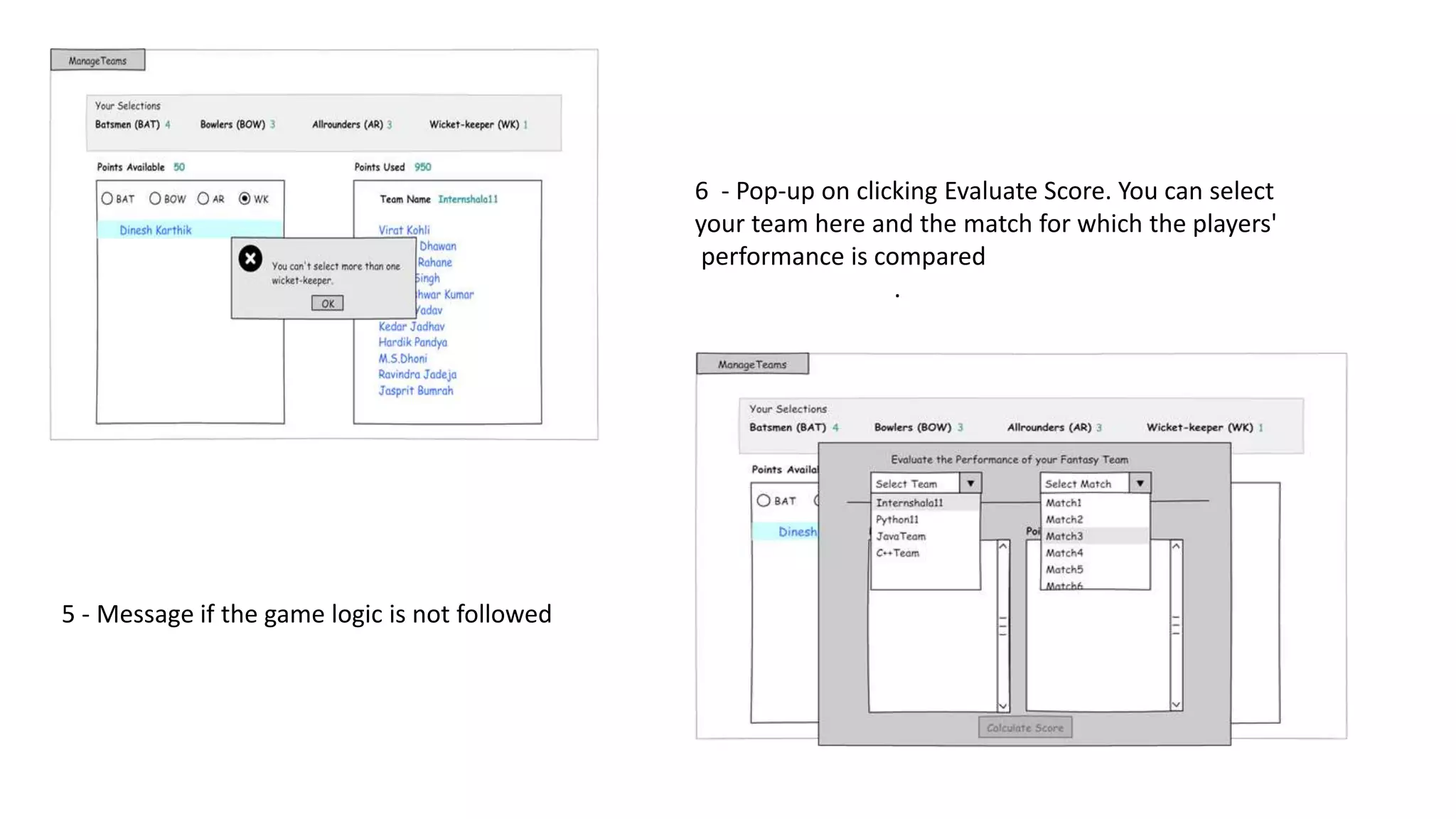 Create a fantasy cricket game in python.ppt