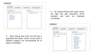 Create a fantasy cricket game in python.ppt