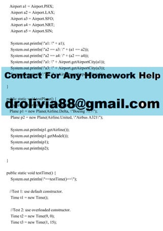 Create a Flight class that uses the Plane and Time class. This class.pdf