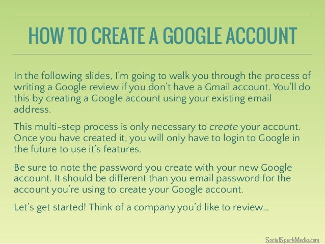create a google review