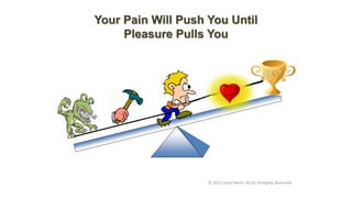 Your Pain Will Push You Until
Pleasure Pulls You
© 2012 Carol Merlo, M.Ed. All Rights Reserved
 