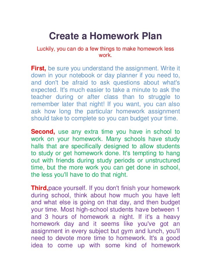 create-a-homework-plan