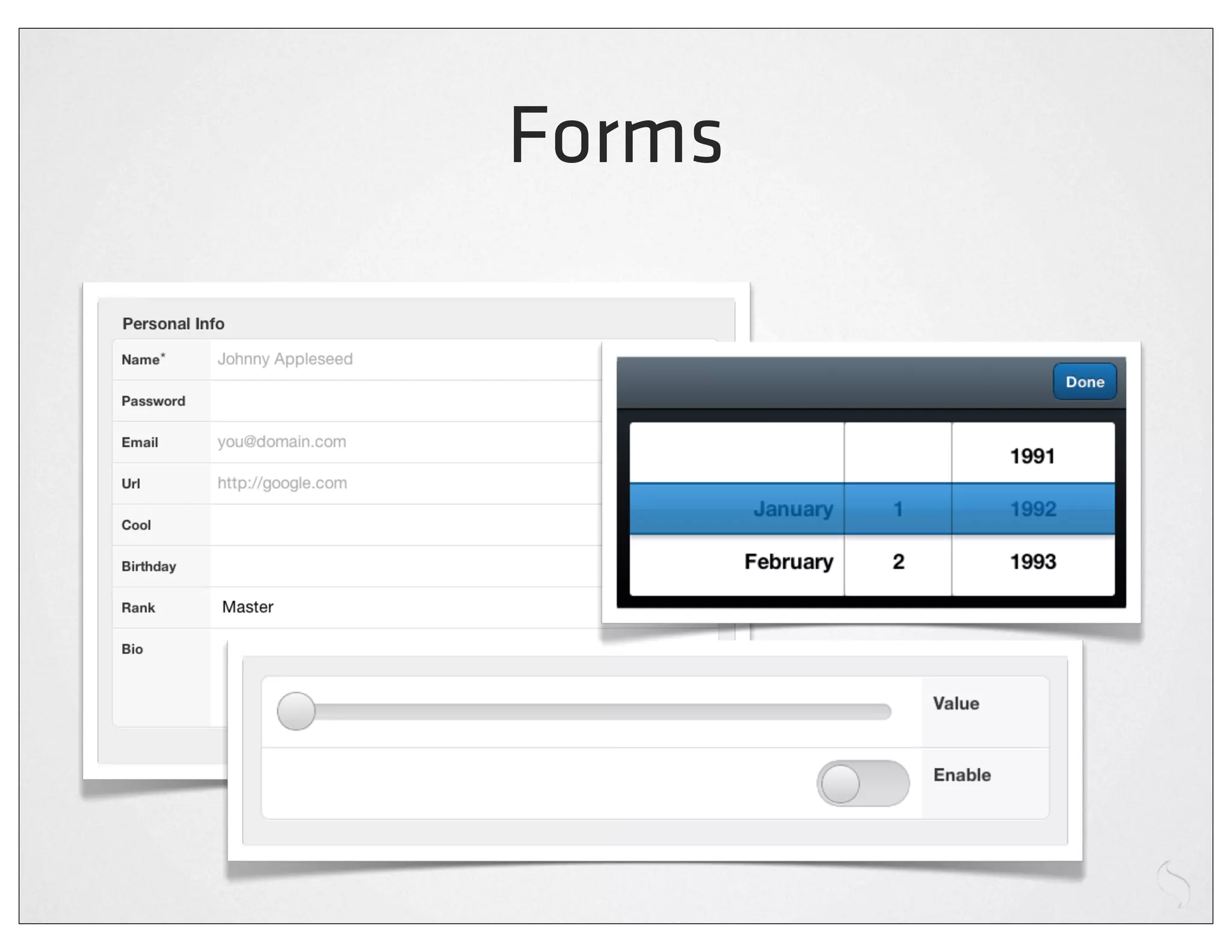 Forms
 