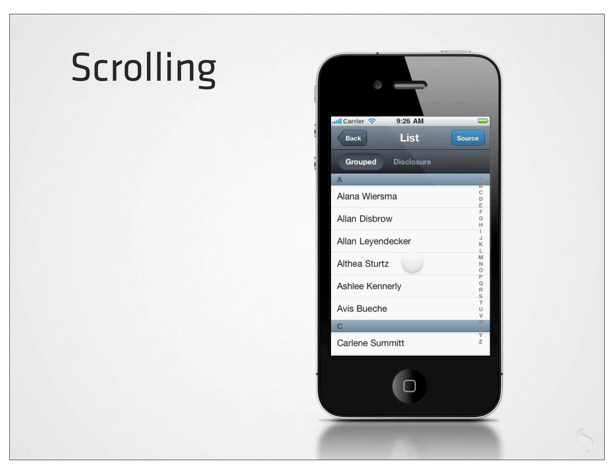 Scrolling
 