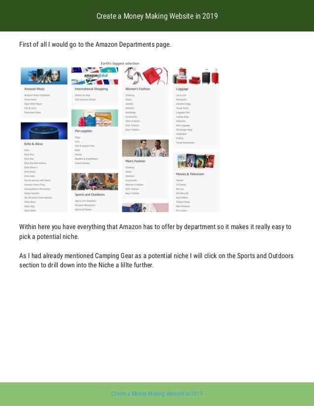 Create a money making website in 2019