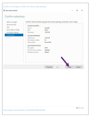 Create and Configure Windows Server 2016 VM in the Azure Step by Step | PDF