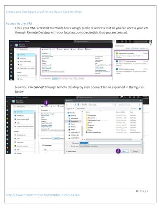 Create and Configure Windows Server 2016 VM in the Azure Step by Step | PDF