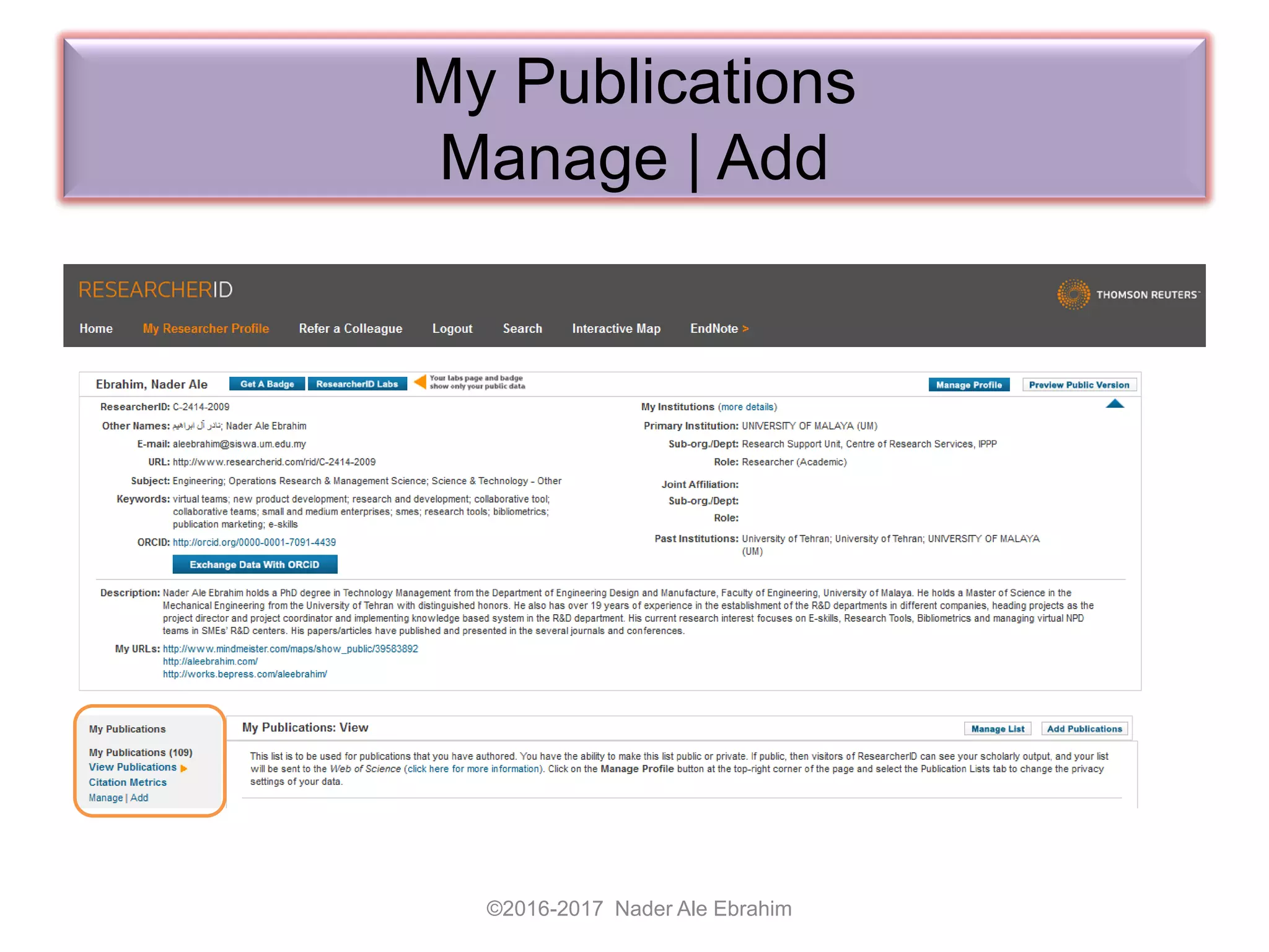 My Publications
Manage | Add
©2016-2017 Nader Ale Ebrahim
 