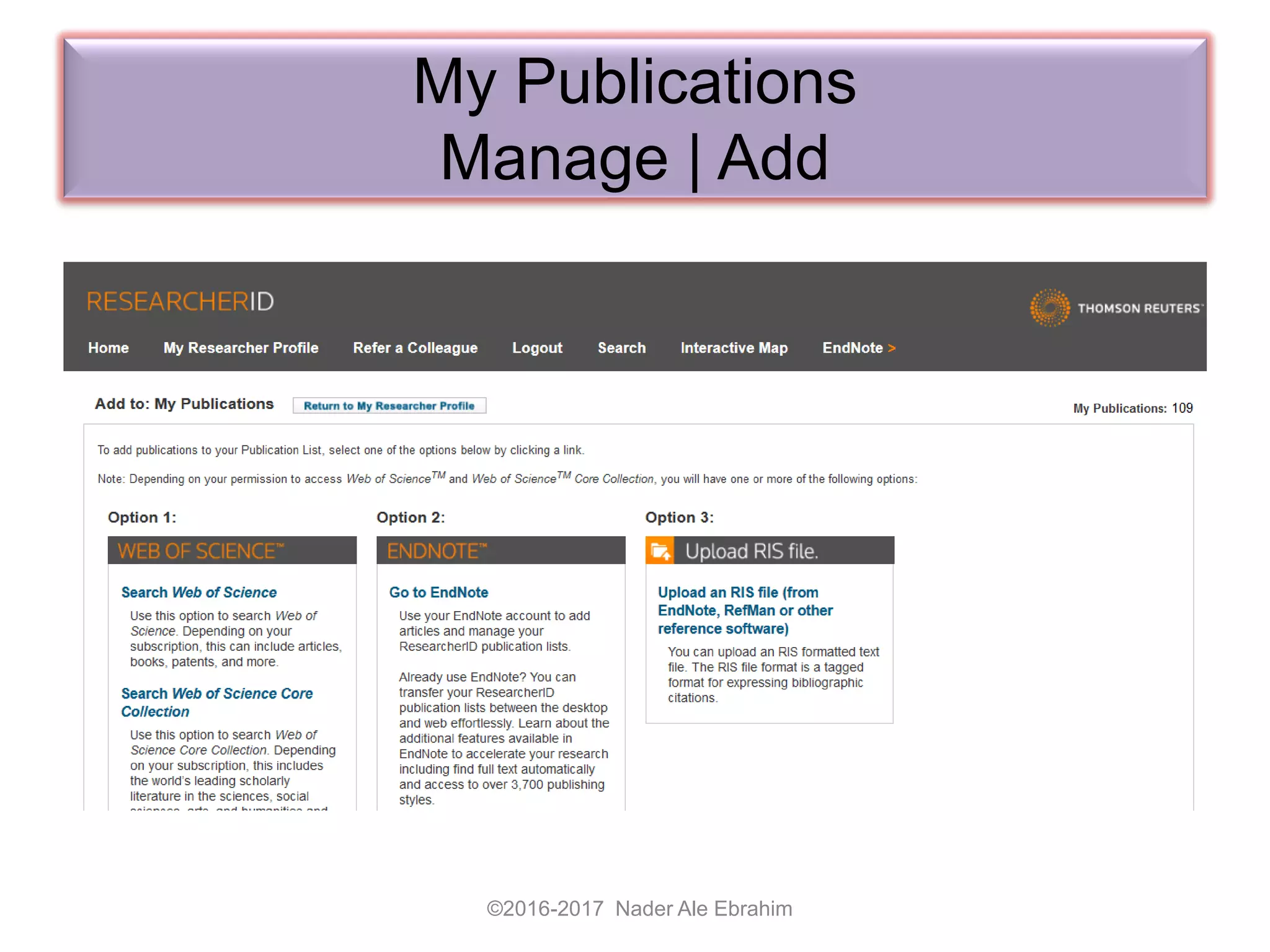 My Publications
Manage | Add
©2016-2017 Nader Ale Ebrahim
 