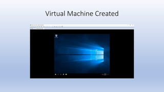 Virtual Machine Created
 