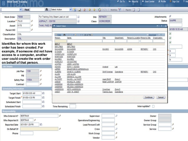 create a new work order in ibm maximo