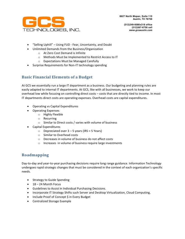 operating expenses budget example