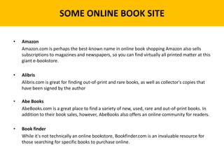 Create an online bookstore | PPTX