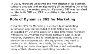 In 2016, Microsoft unleashed the next chapter of its business
software products and amalgamating all the existing Dynamics...