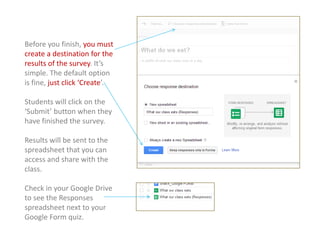 Create a quiz using google forms | PDF