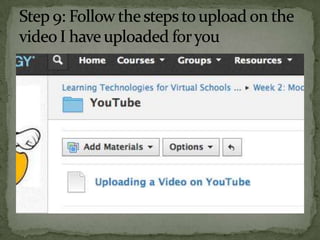 Create a youtube video