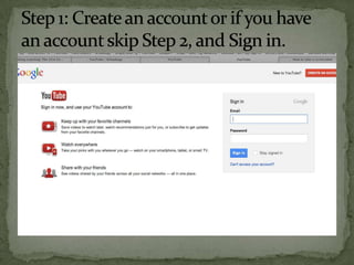 Create a youtube video