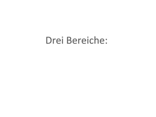 Drei Bereiche:   