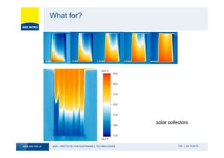 AEE – INSTITUTE FOR SUSTAINABLE TECHNOLOGIESwww.aee-intec.at Title | 24.10.2016
What for?
solar collectors
 