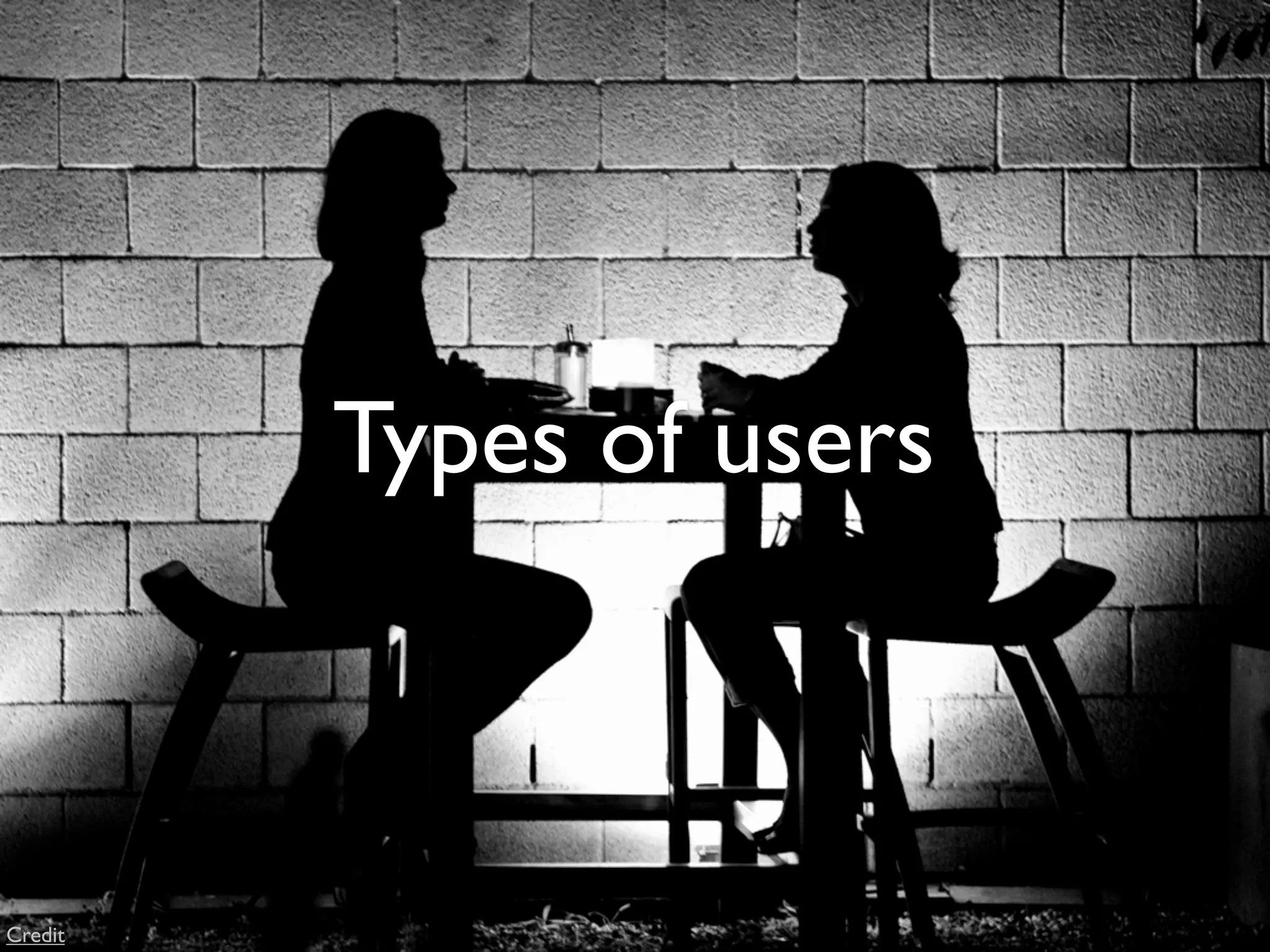 Types of users



Credit
 