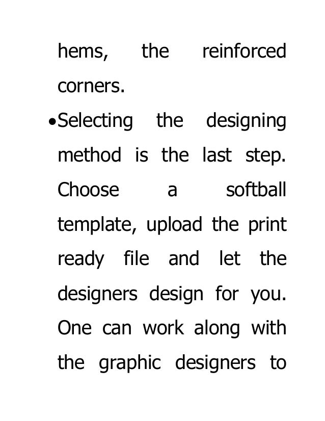 Create customized softball banners with the professional company