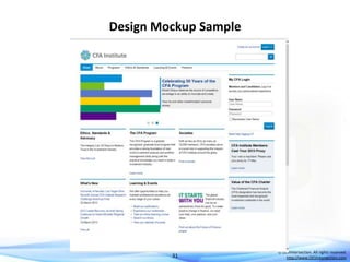 Design Mockup Sample

31

© DEVintersection. All rights reserved.
http://www.DEVintersection.com

 