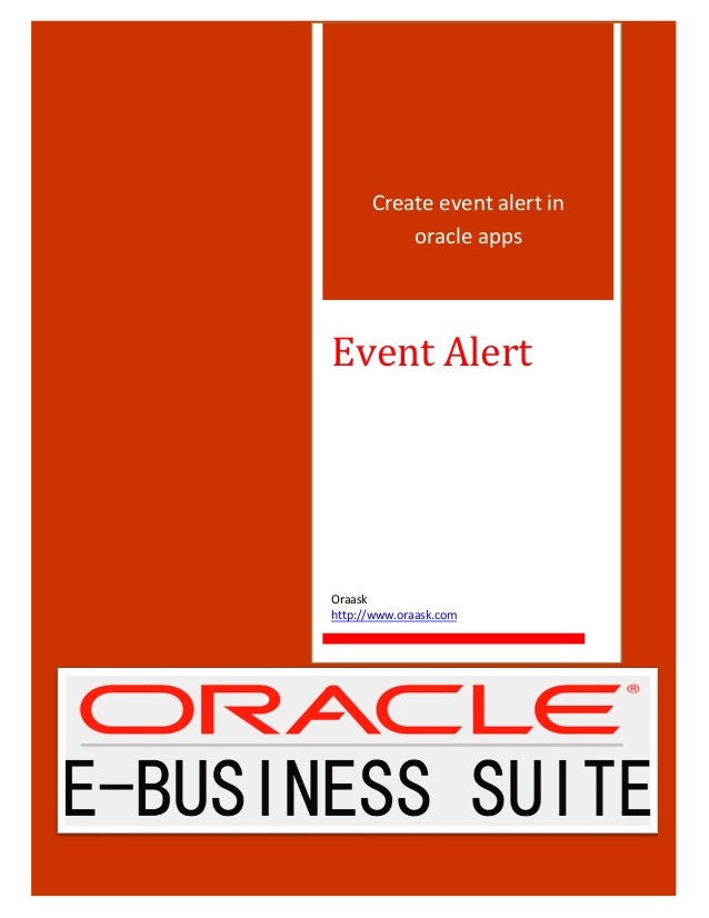 Create event alert in oracle apps