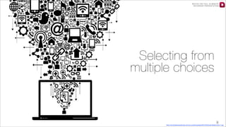 WATCH THE FULL 25 MINUTE
RECORDED PRESENTATION

Selecting from
multiple choices

5
http://columbiabusinesstimes.com/wp-content/uploads/2012/03/Social-Media-Icons-1.jpg

 