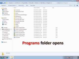 Create folder in start Menu in Windows 7