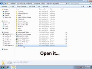 Create folder in start Menu in Windows 7