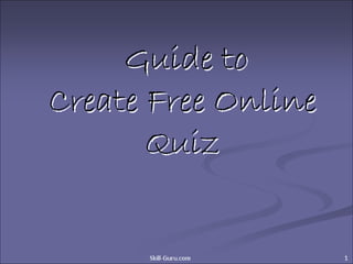 Create Free Online Quiz