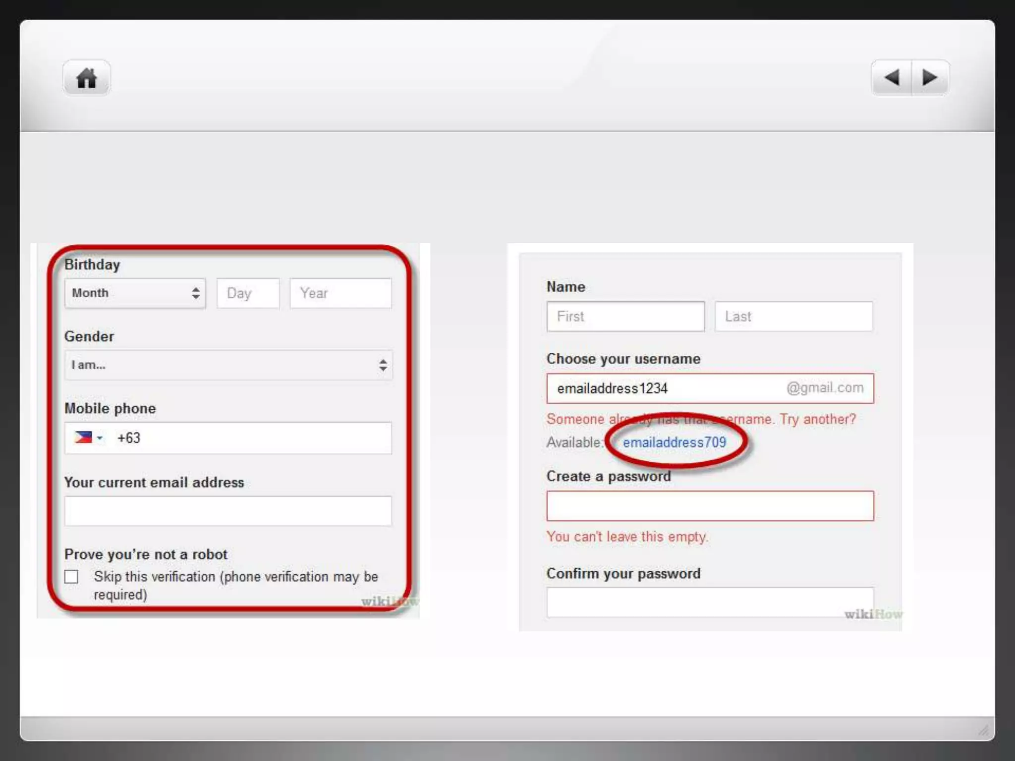 Create gmail account