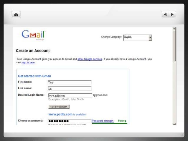 Create gmail account