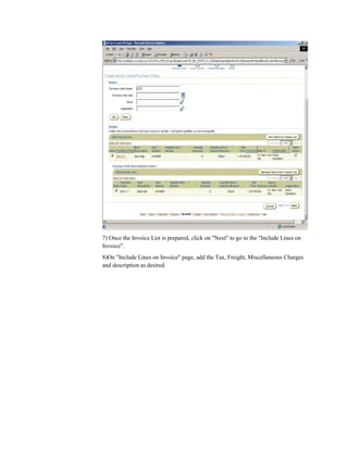 Create invoice by Oracle iSupplier portal | PDF