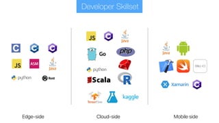 Developer Skillset
Edge-side Cloud-side Mobile side
[Obj-C]
 
