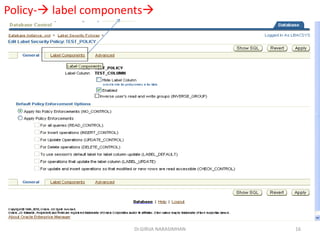 Dr.GIRIJA NARASIMHAN 16
Policy- label components
 