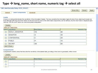 Dr.GIRIJA NARASIMHAN 18
Type  long_name, short name, numeric tag  select all
 