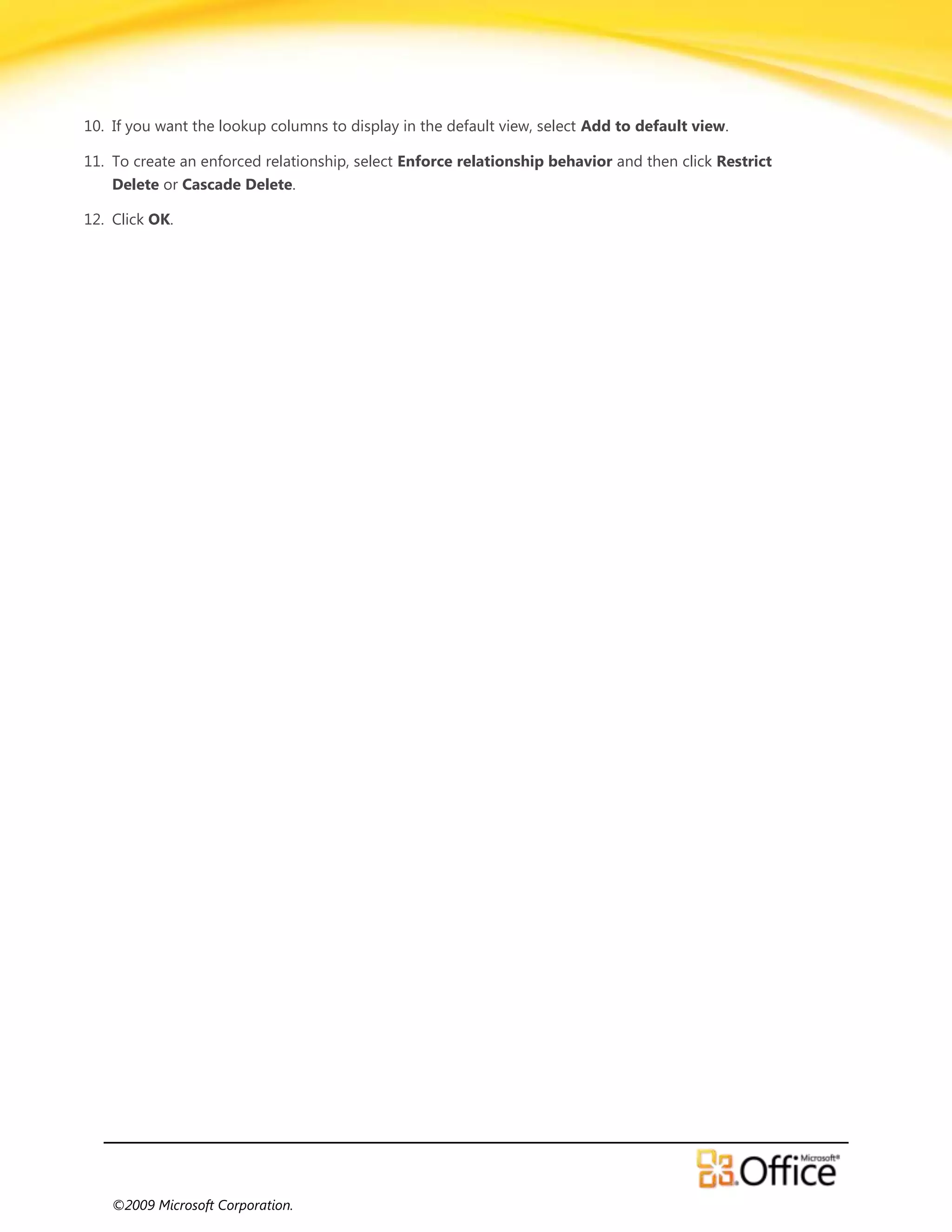 Create List Relationships by Using Unique and Lookup Columns ...