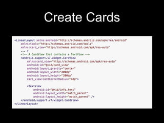 Create Cards
 
