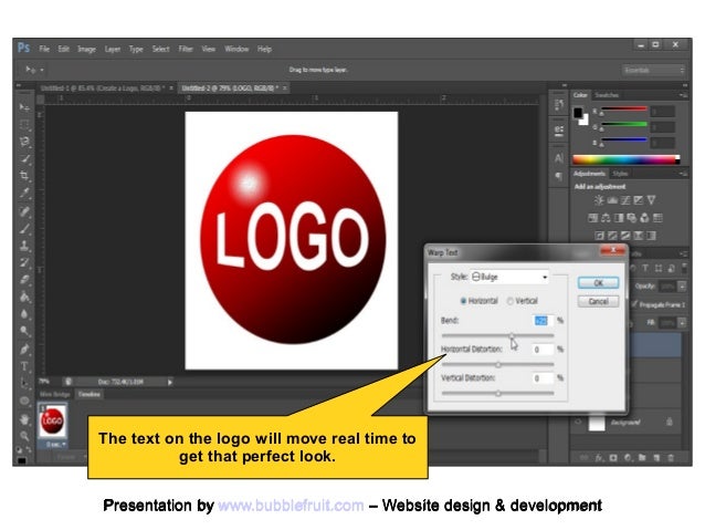 Create a simple logo photoshop