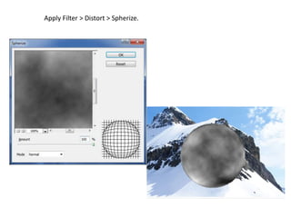 Apply Filter > Distort > Spherize.
 