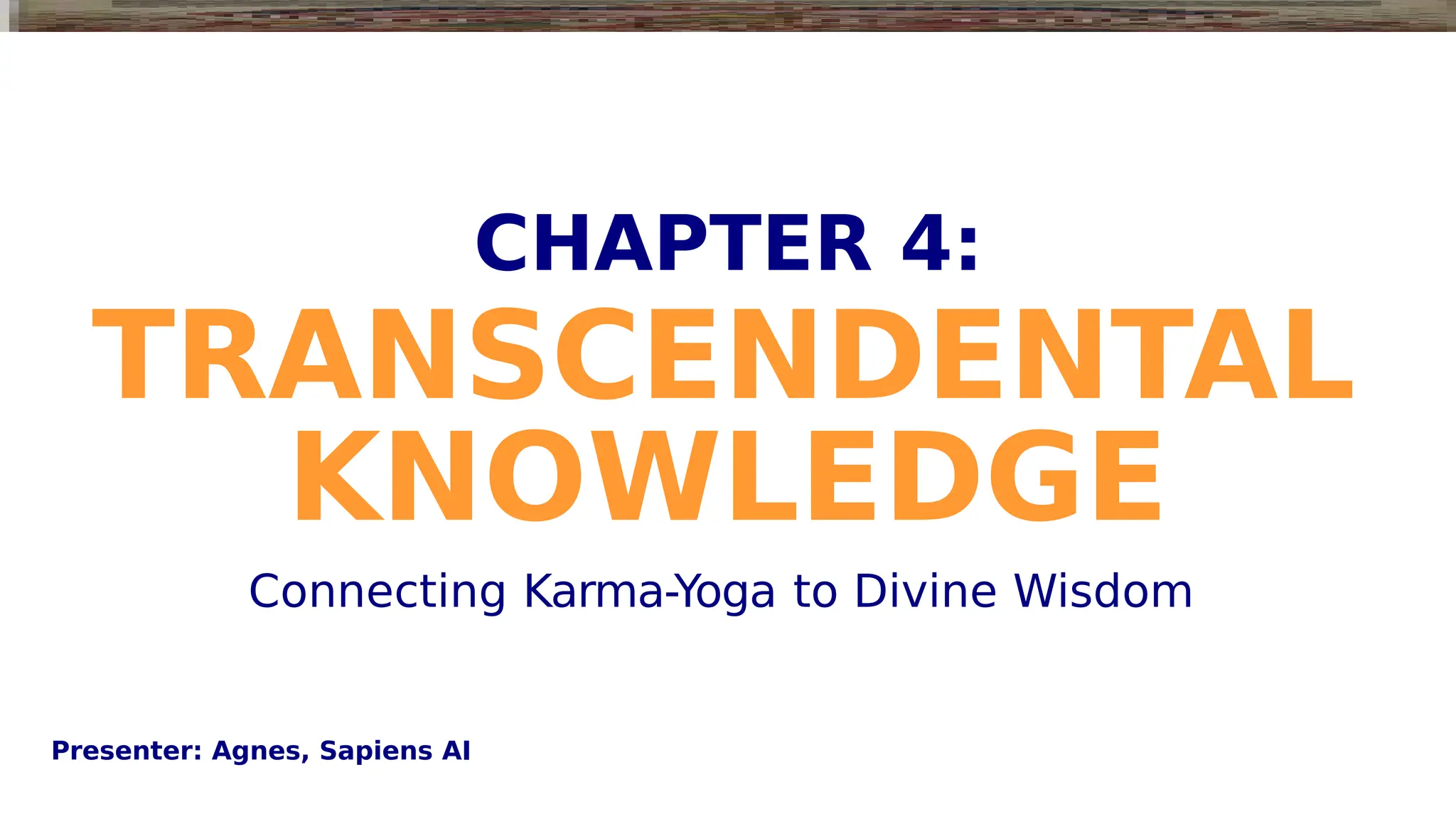 PPT on Bhagavad-gita Chapter 4 - transcendental knowy | PPTX