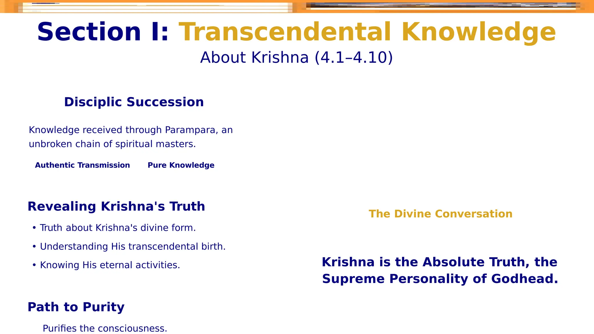 PPT on Bhagavad-gita Chapter 4 - transcendental knowy | PPTX