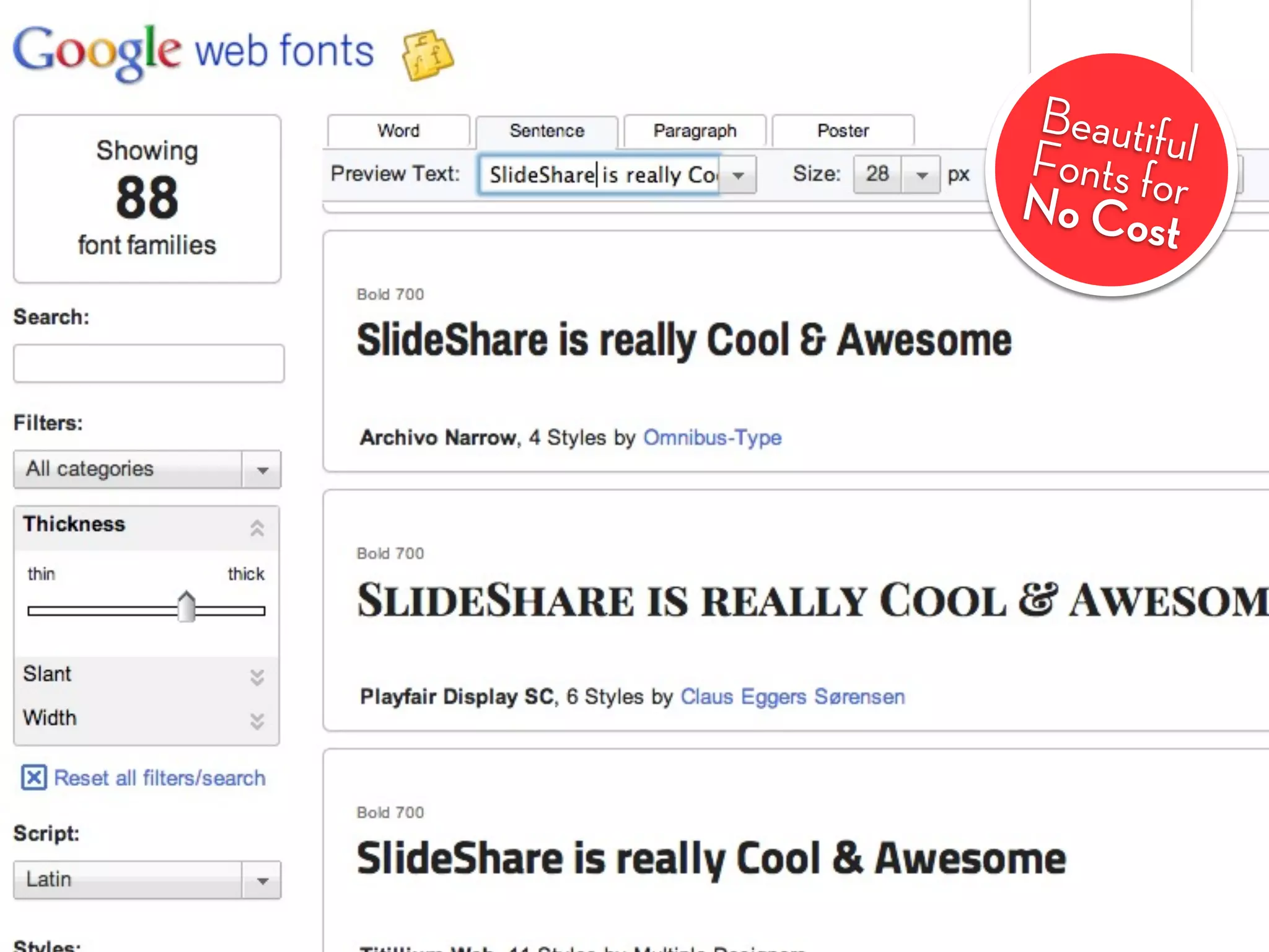 BeautifulFonts forNo Cost
 